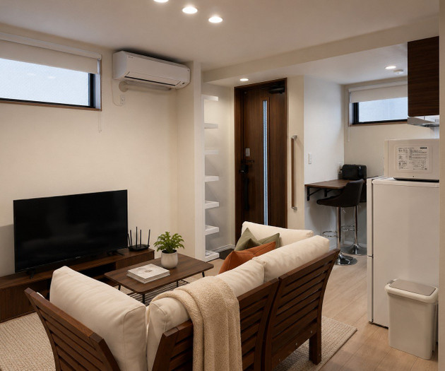 One-bedroom home in Shirokane