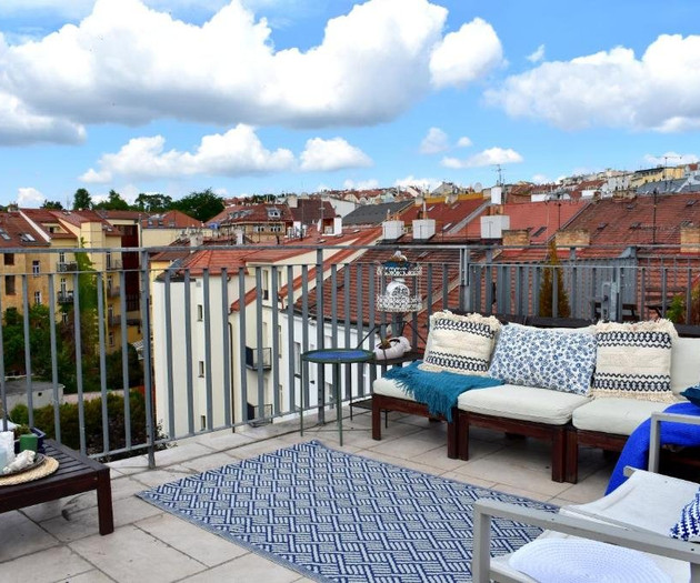 Rooftop terrace loft apartment, home cinema
