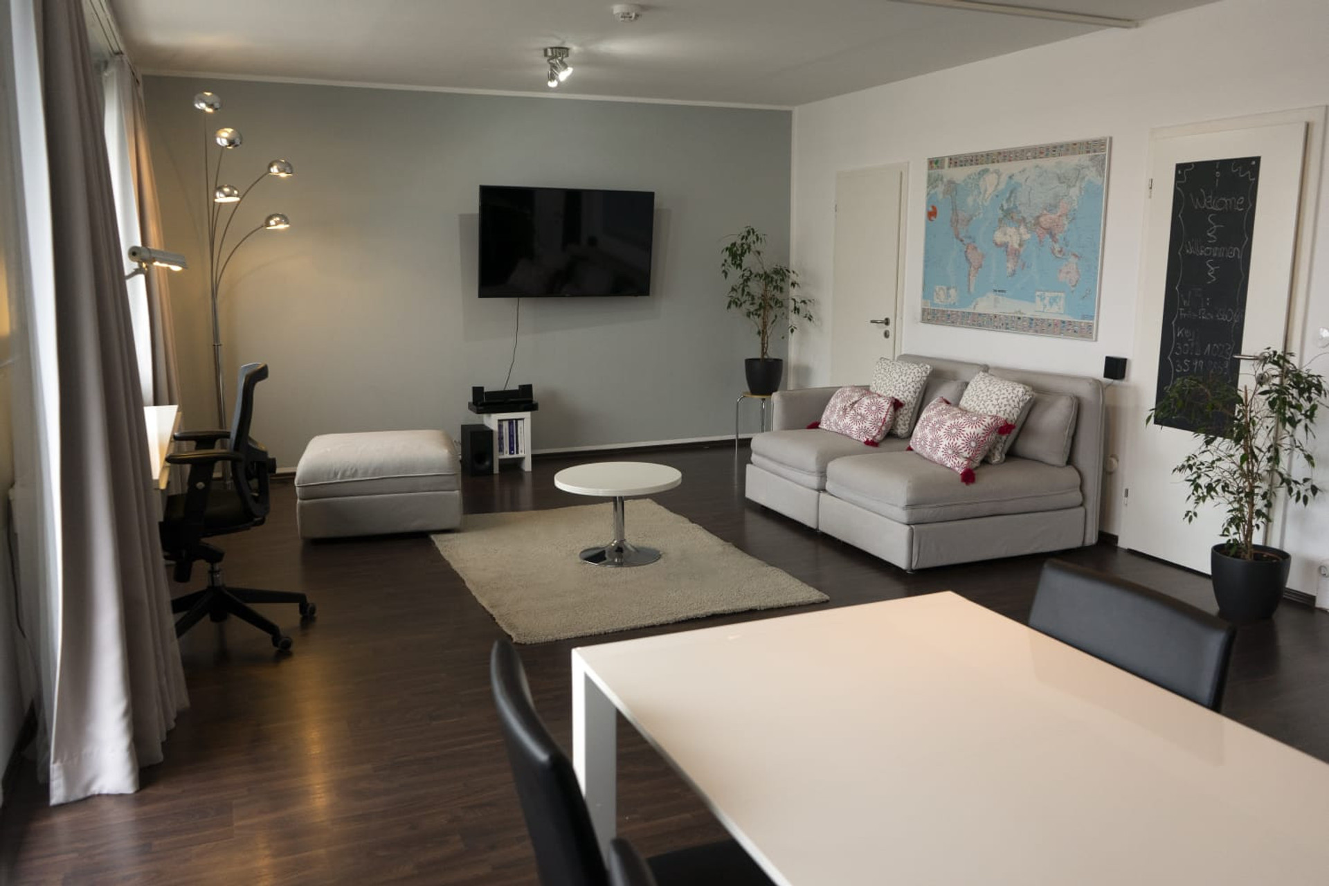 Living room with sofa and dining