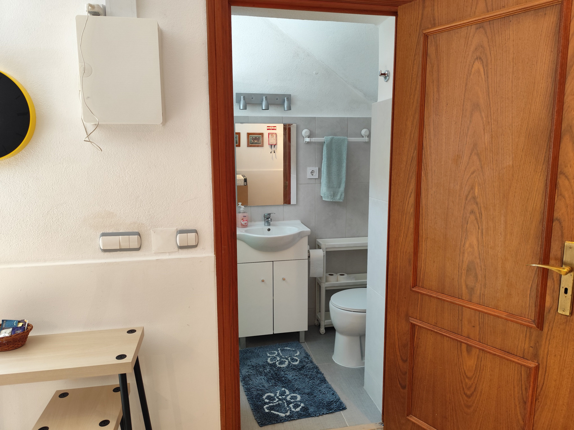 Bathroom with sink and toilet