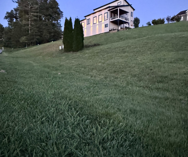 House exterior at dusk