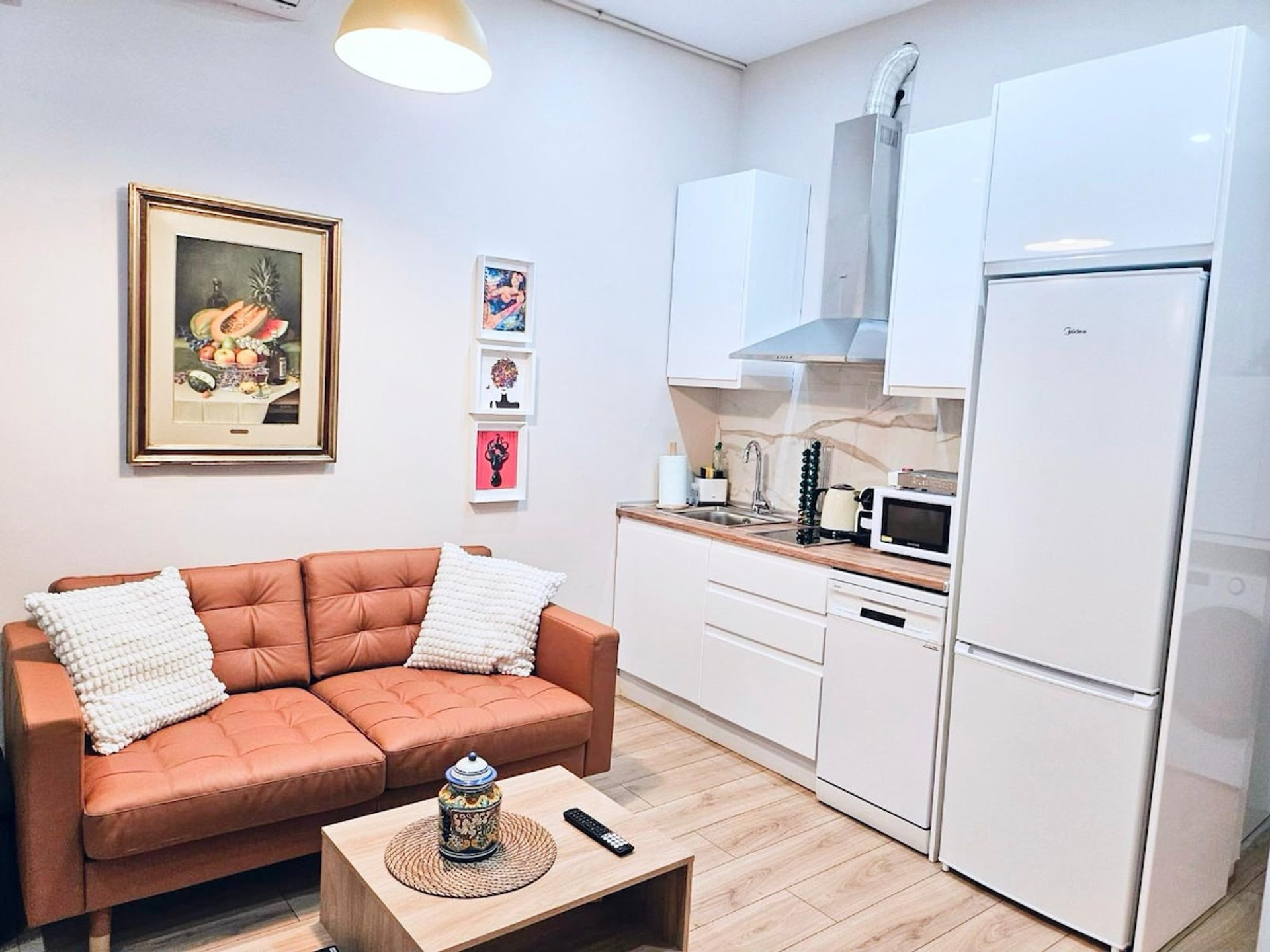 Living room and kitchen