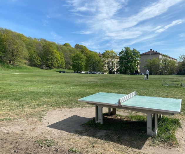 Cool, lively area with cafés, food spots and parks