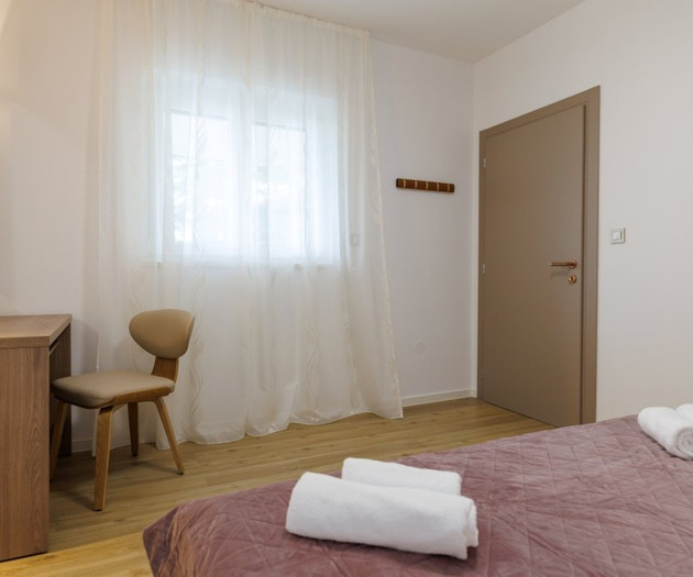 Bedroom window and door