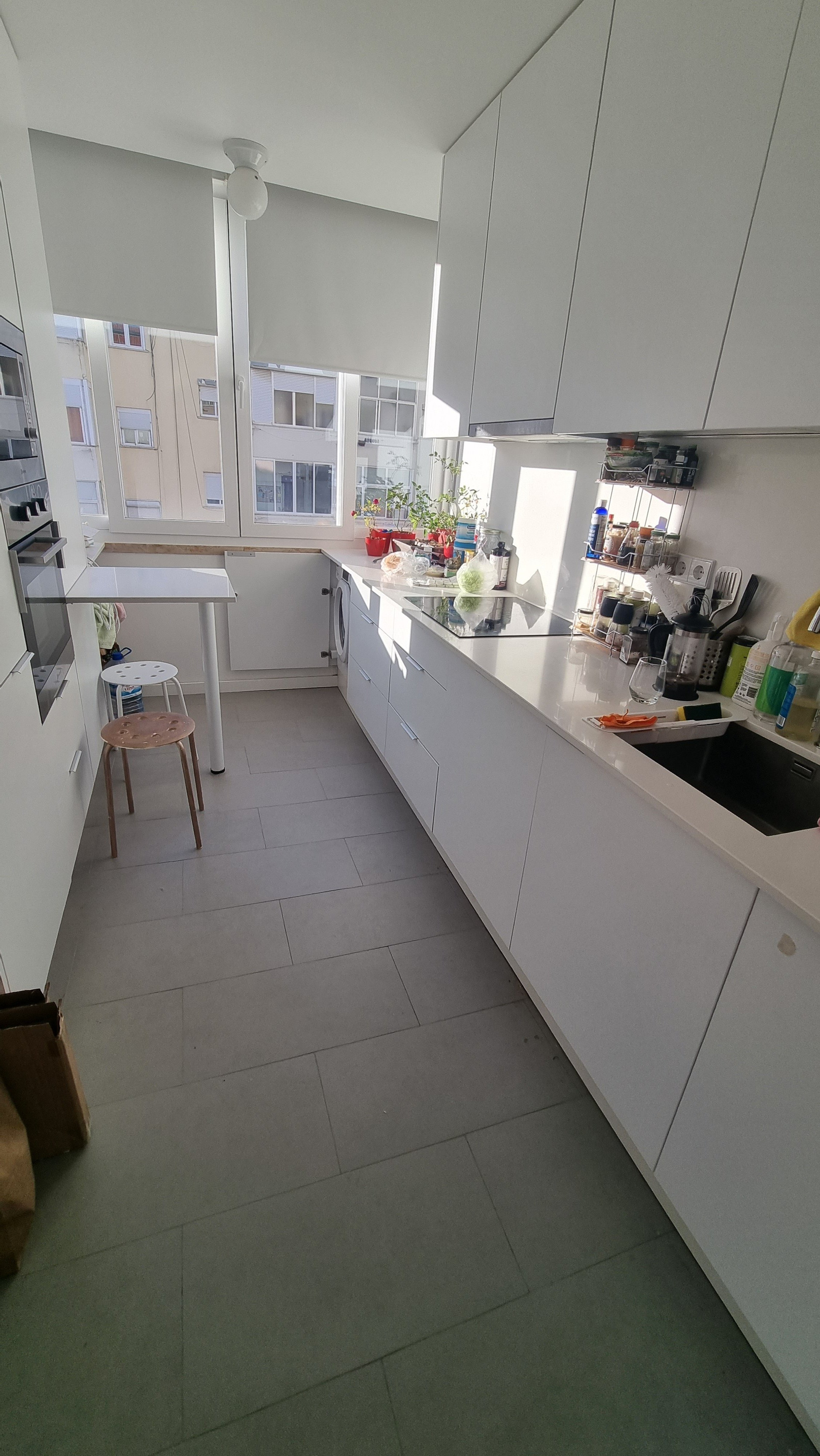 Bright modern kitchen with dining nook