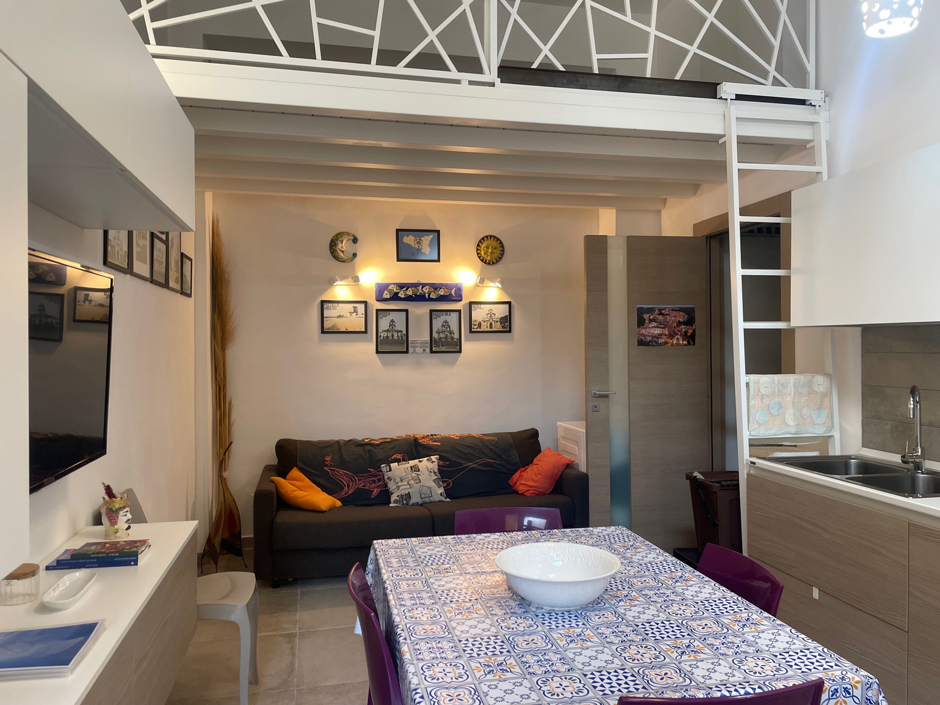 Open plan living kitchen loft