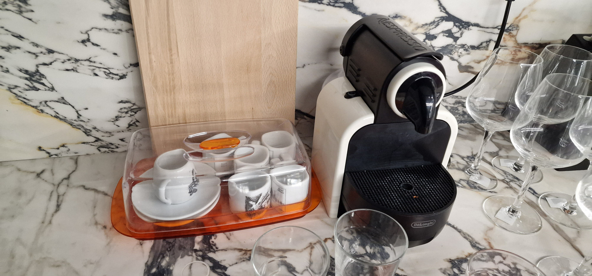 Complimentary espresso caffee