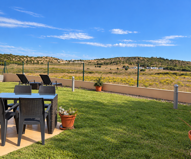 Garden with patio furniture