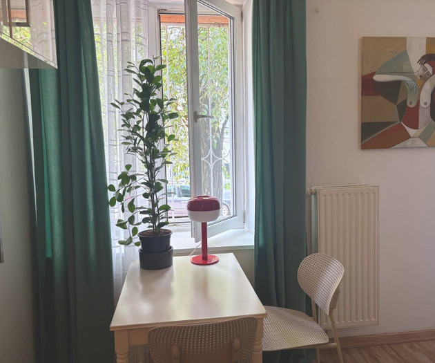 Quiet renovated studio with home office