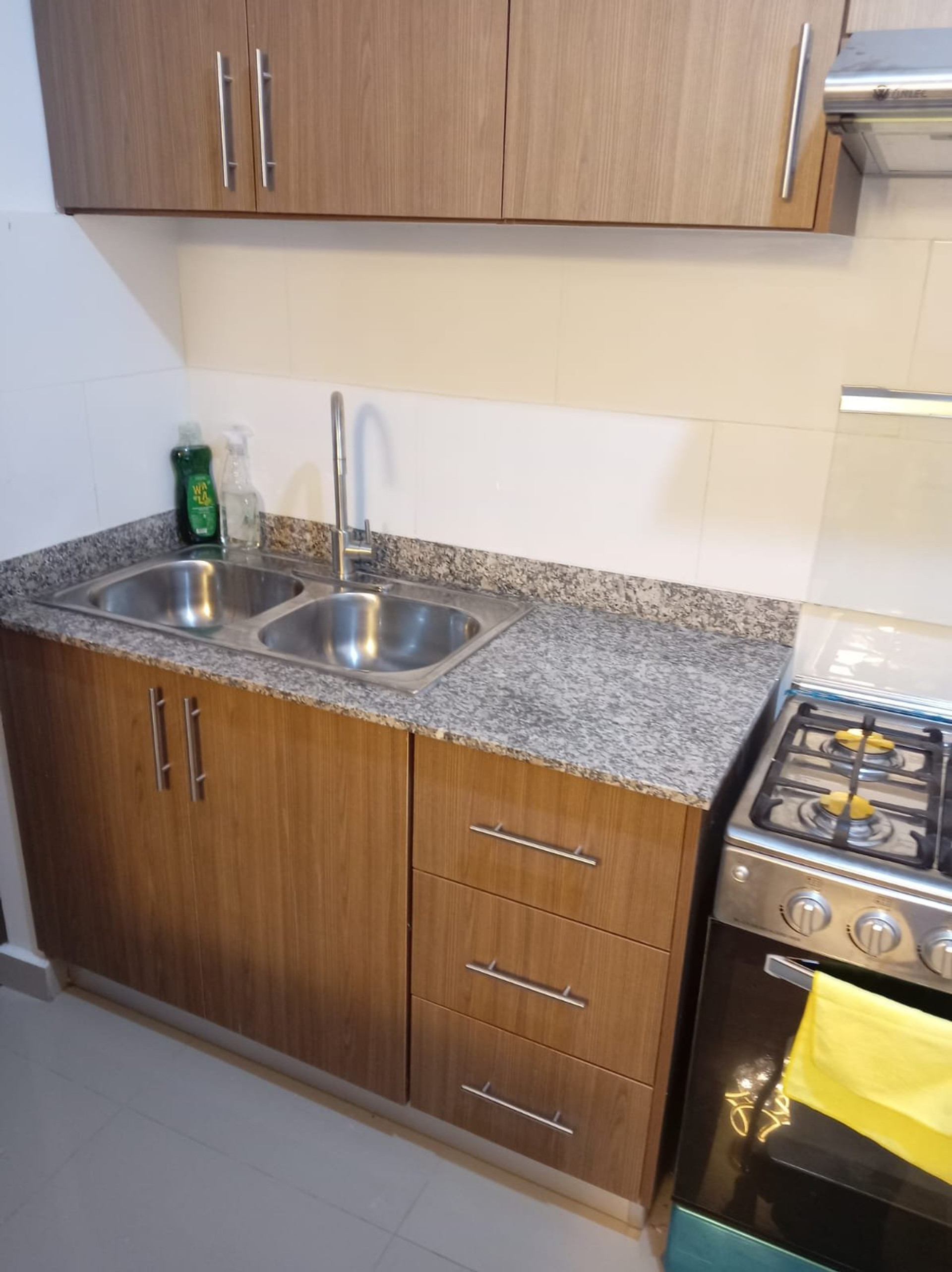 Kitchen sink and stove counter