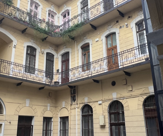 Courtyard with balconies and bikes