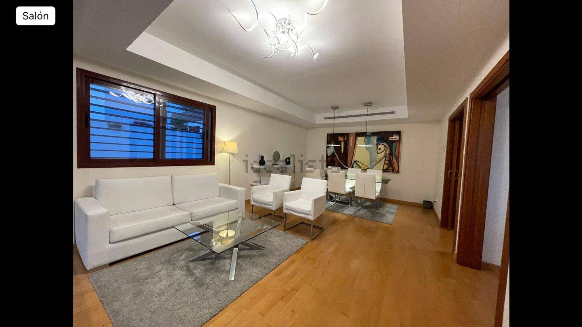 Bright living room with sofa