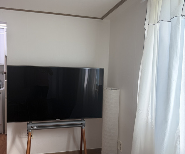 TV corner by window