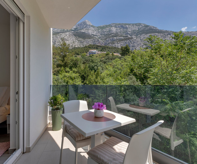 Balcony with mountain view