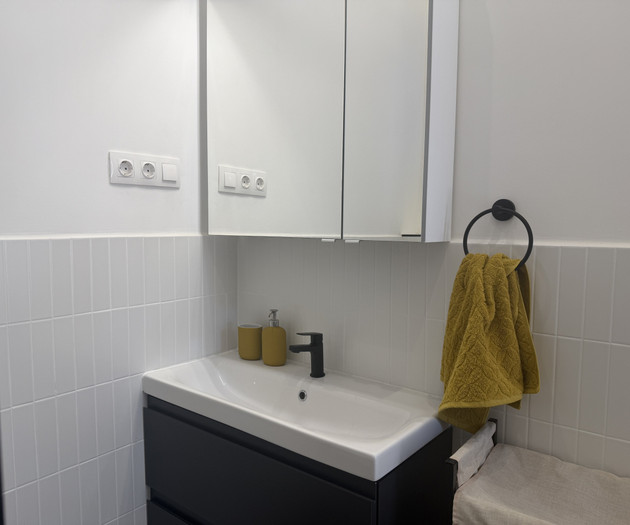 Bathroom sink and mirror cabinet