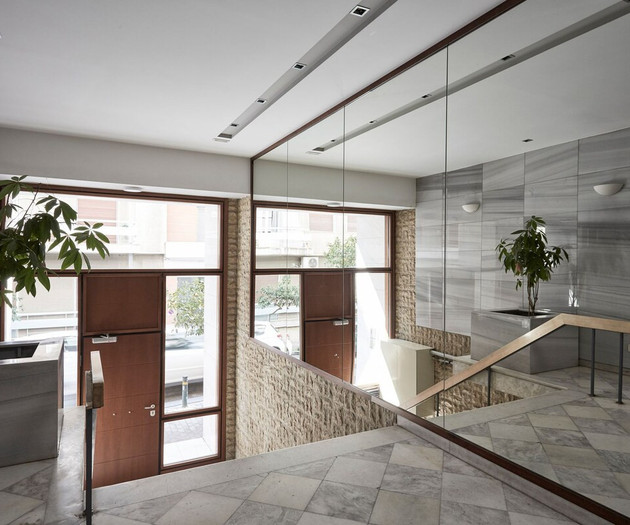 The building's entrance space