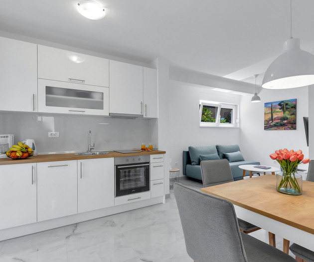 Kitchen with dining table view
