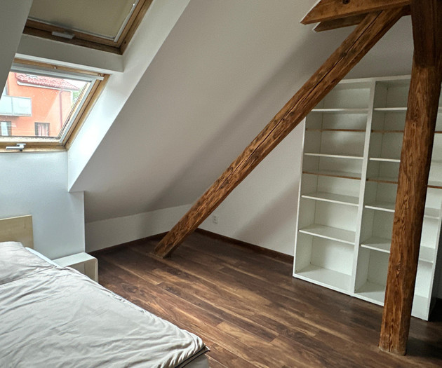 2 minutes walk from metro Kobylisy + parking