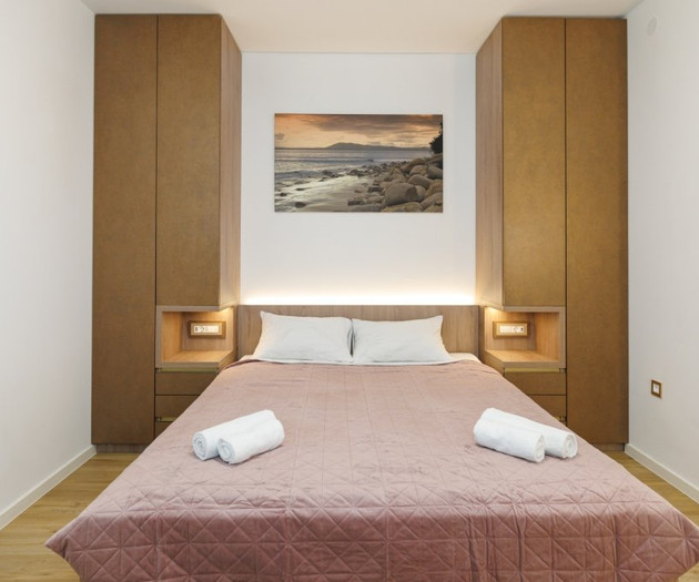 Bedroom with built-in wardrobes