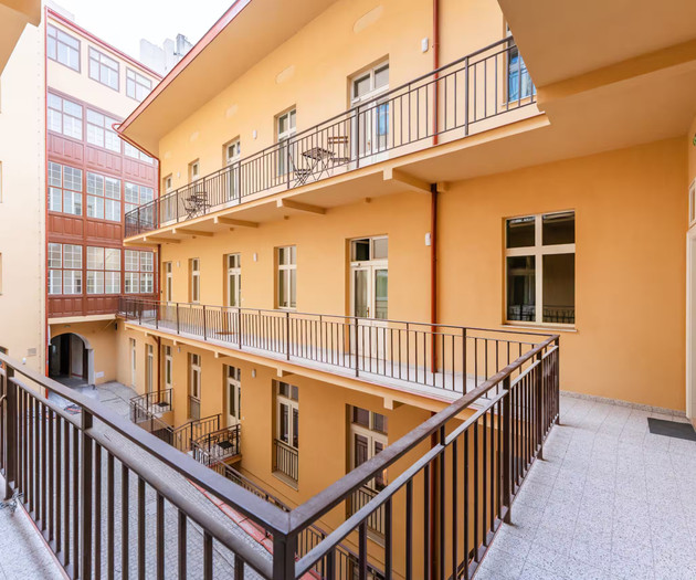Interior courtyard balconies