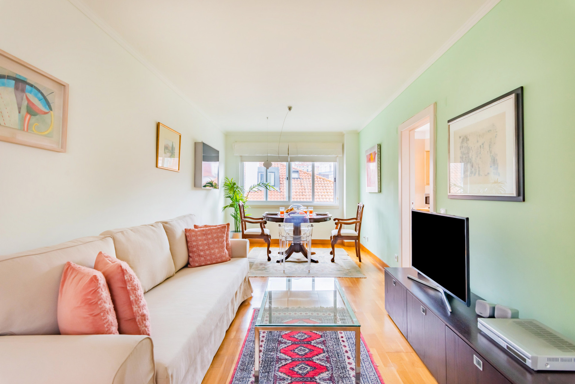 Living and Dining Area with Air Conditioning and Sofa-Bed