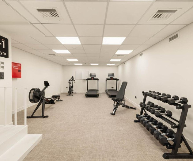 Building gym with cardio machines