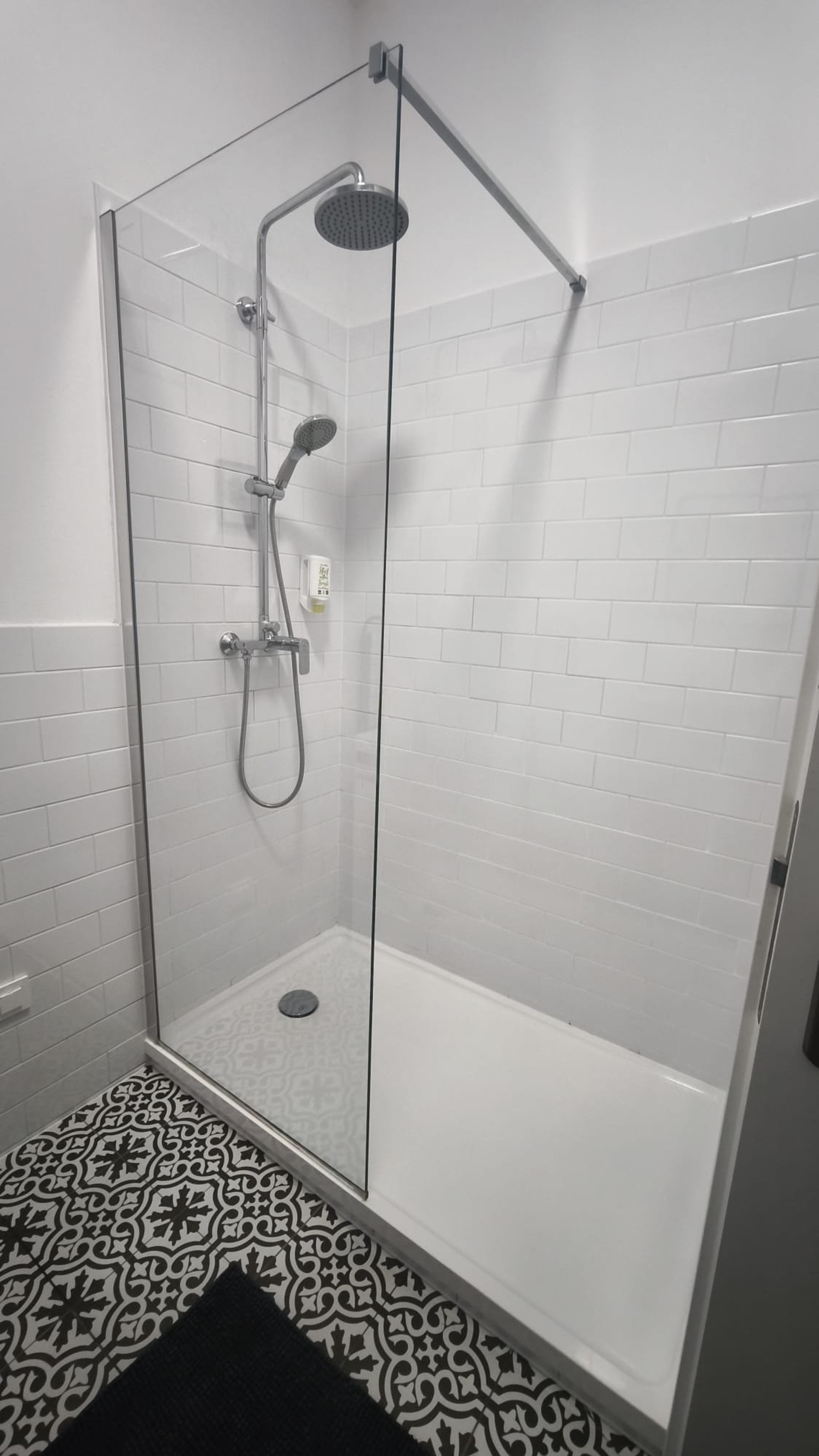 Modern glass shower stall