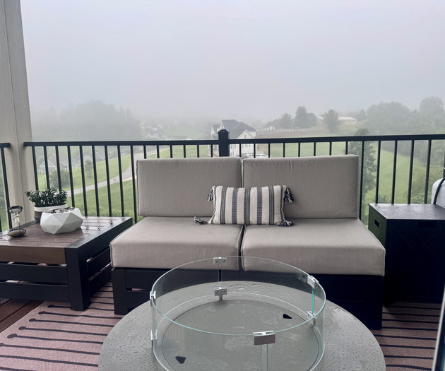 Foggy deck lounge seating