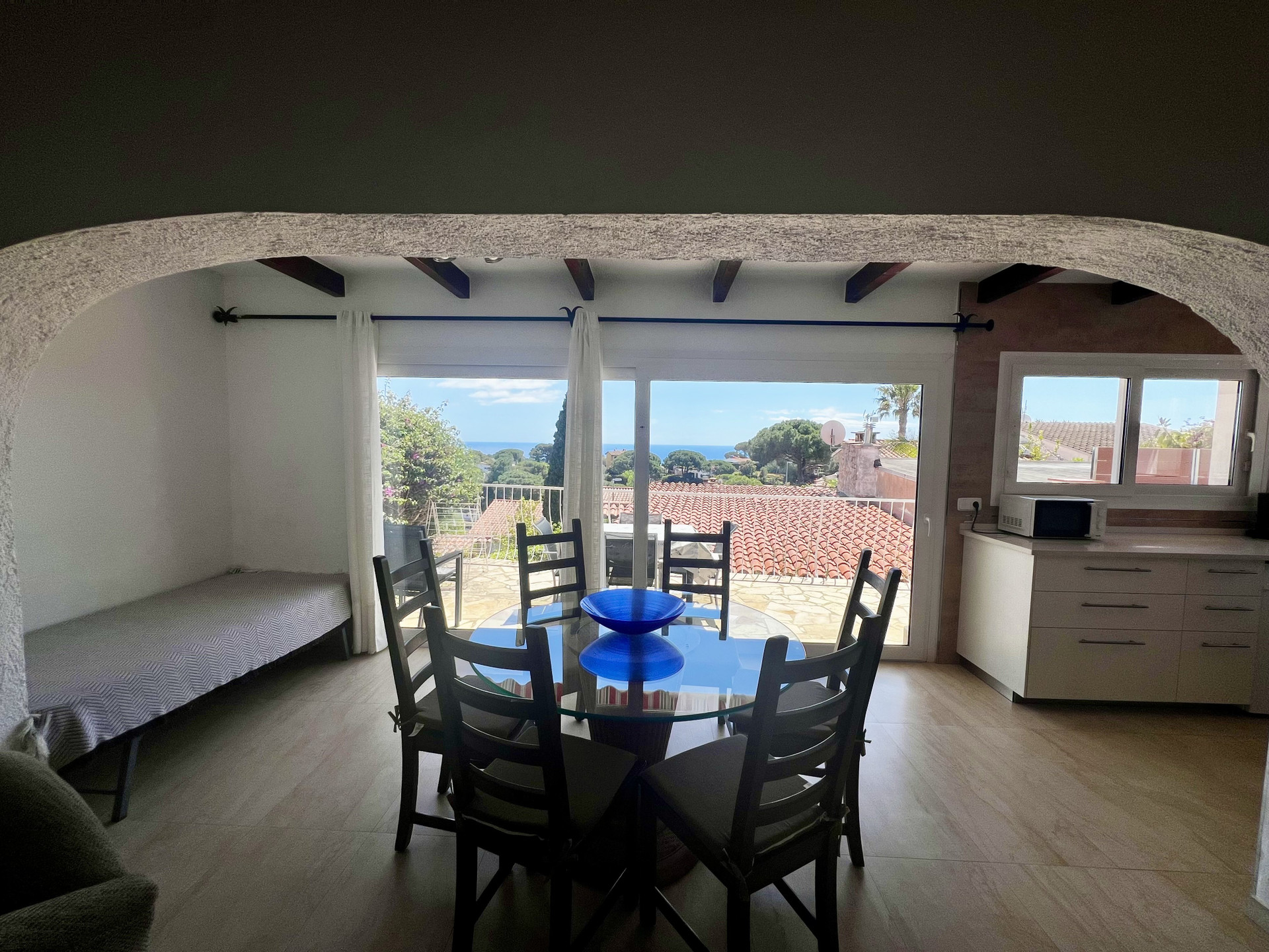 Dining room arch sea view