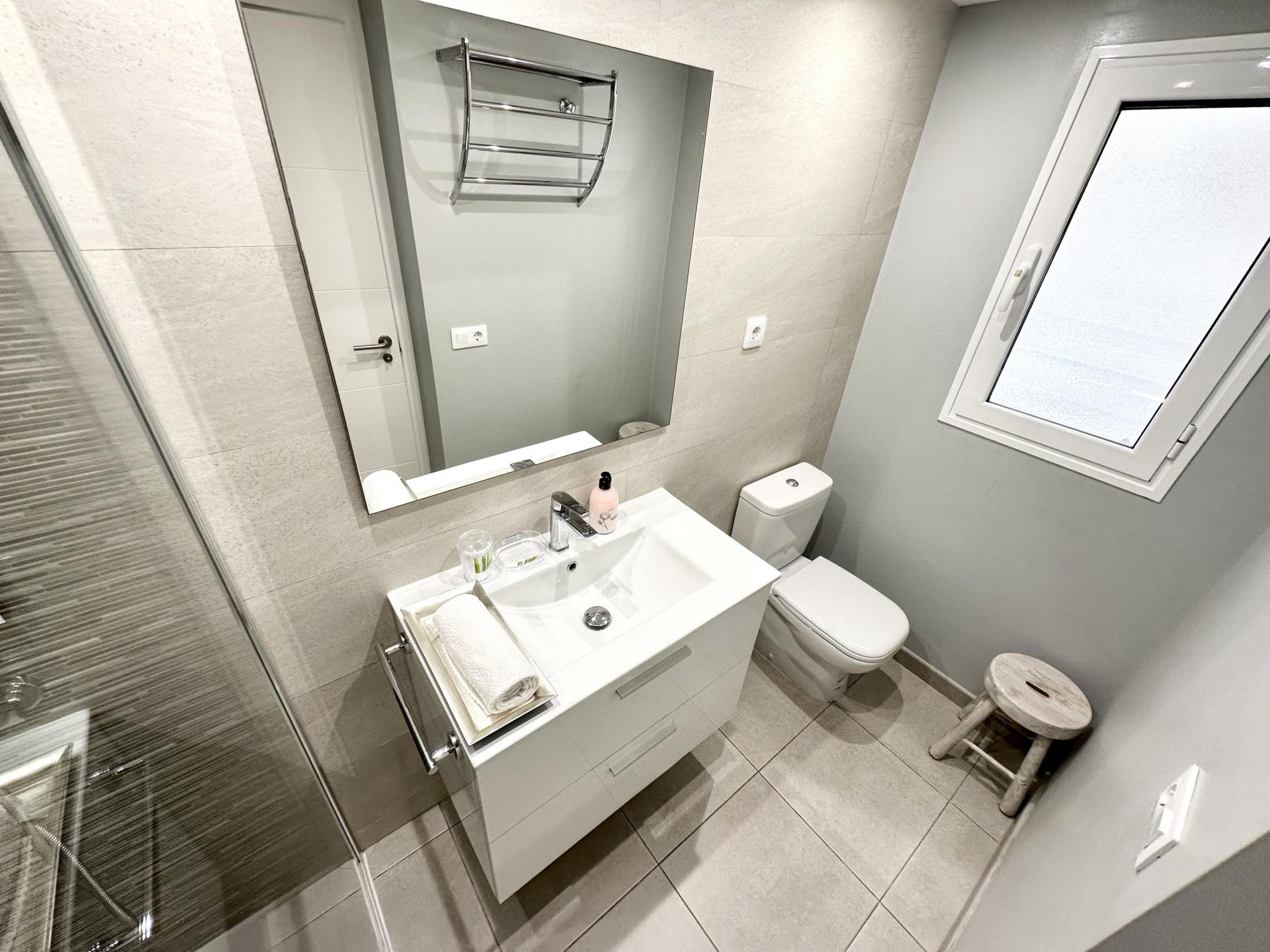 Modern bathroom with shower toilet