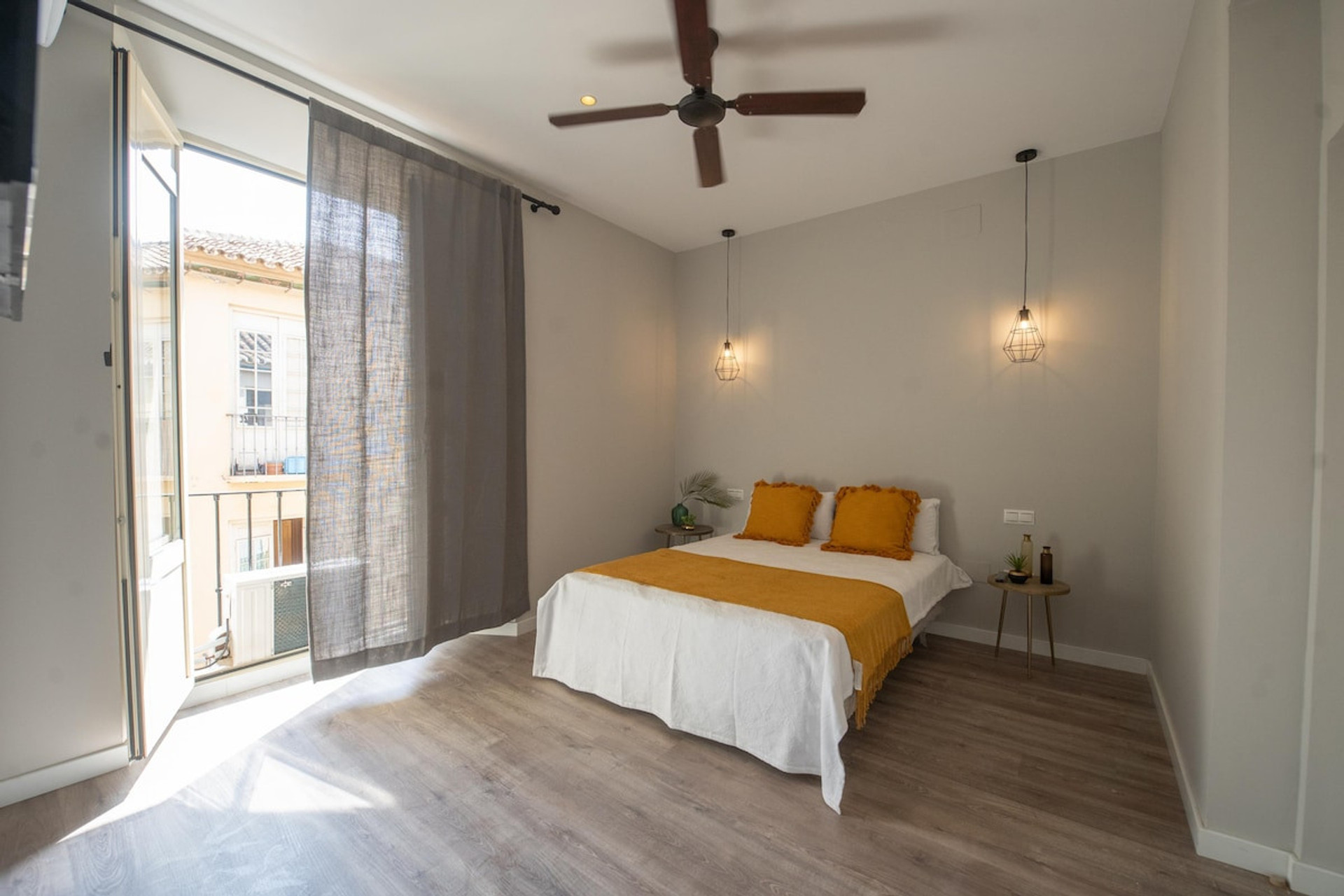 bedroom and bed