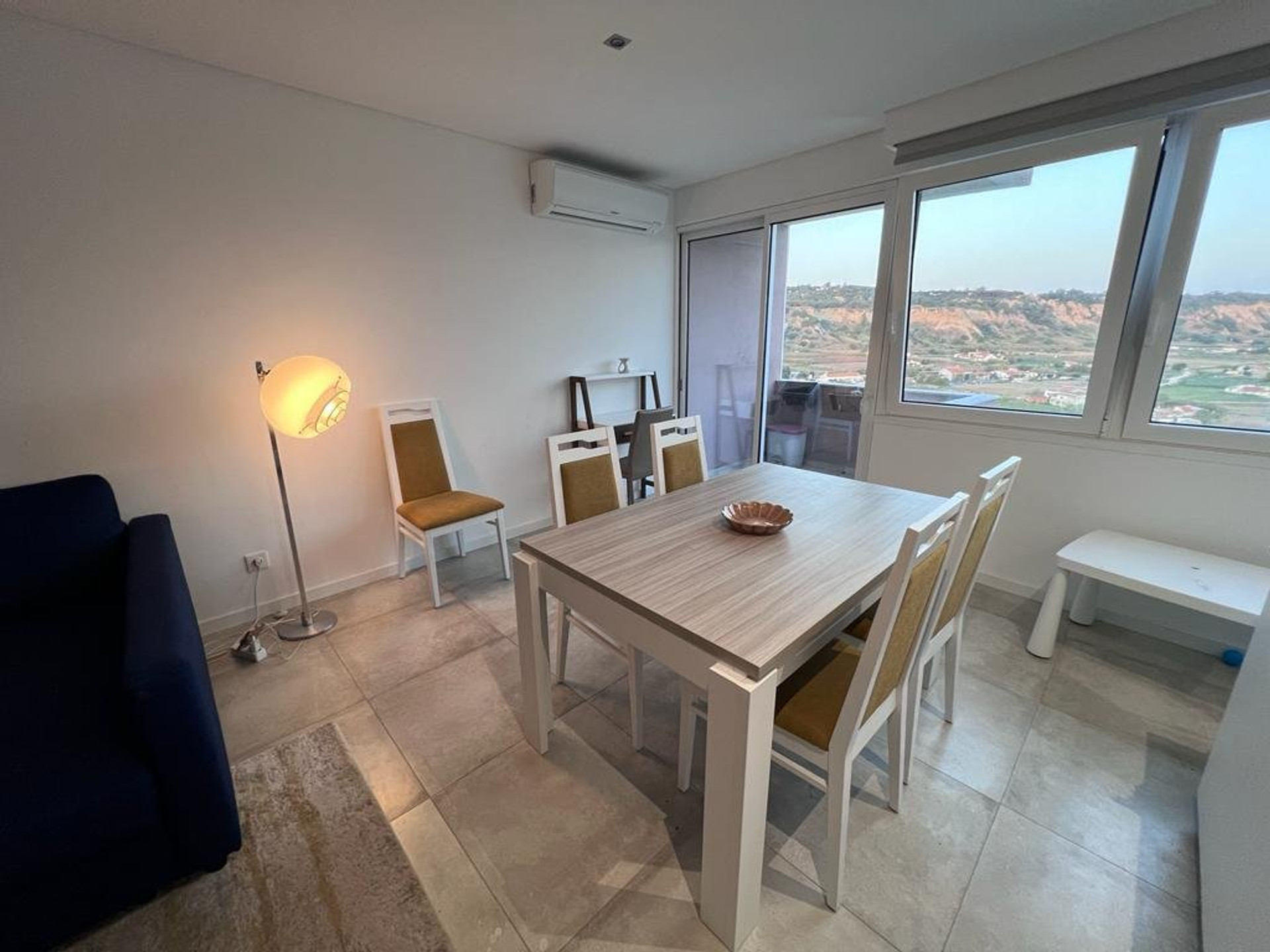 Dining area with valley view