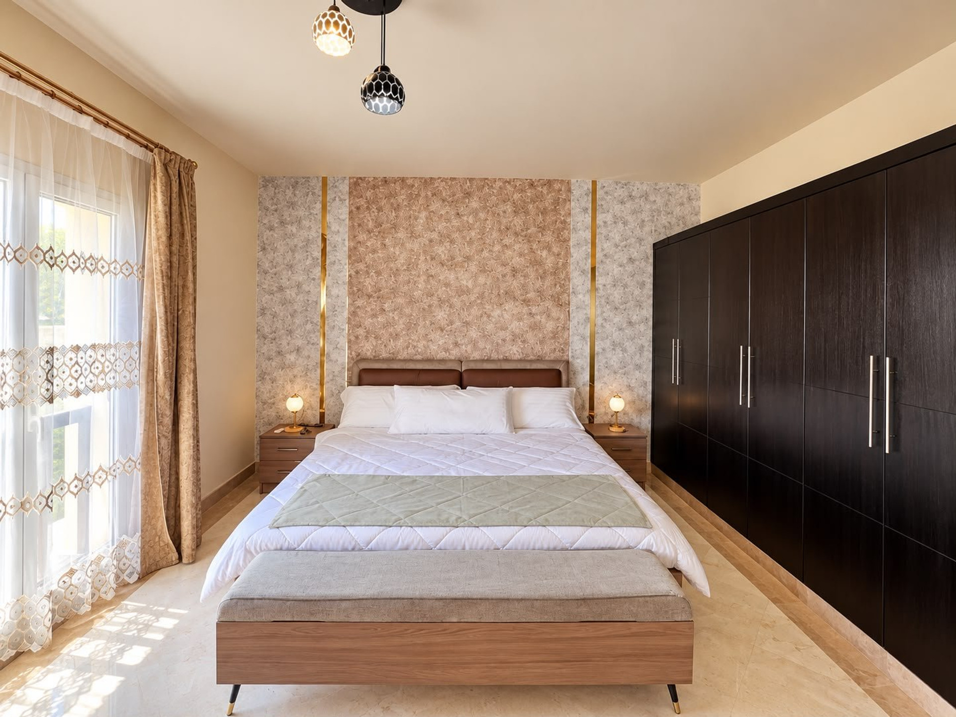 Master bedroom with wardrobe