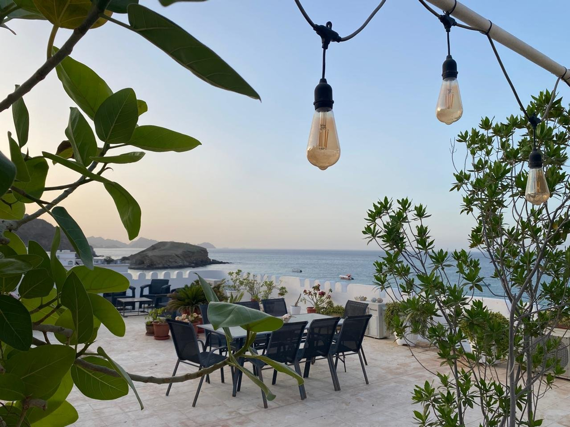 Terracce overlooking the Omani sea