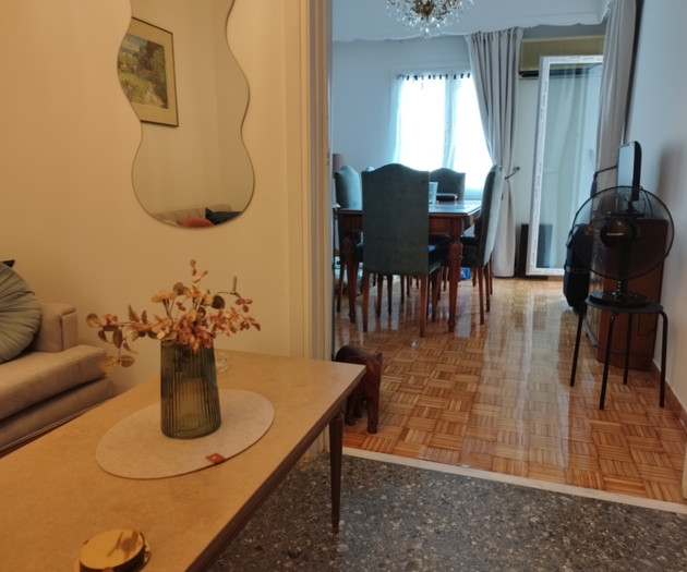 Hallway view into dining room