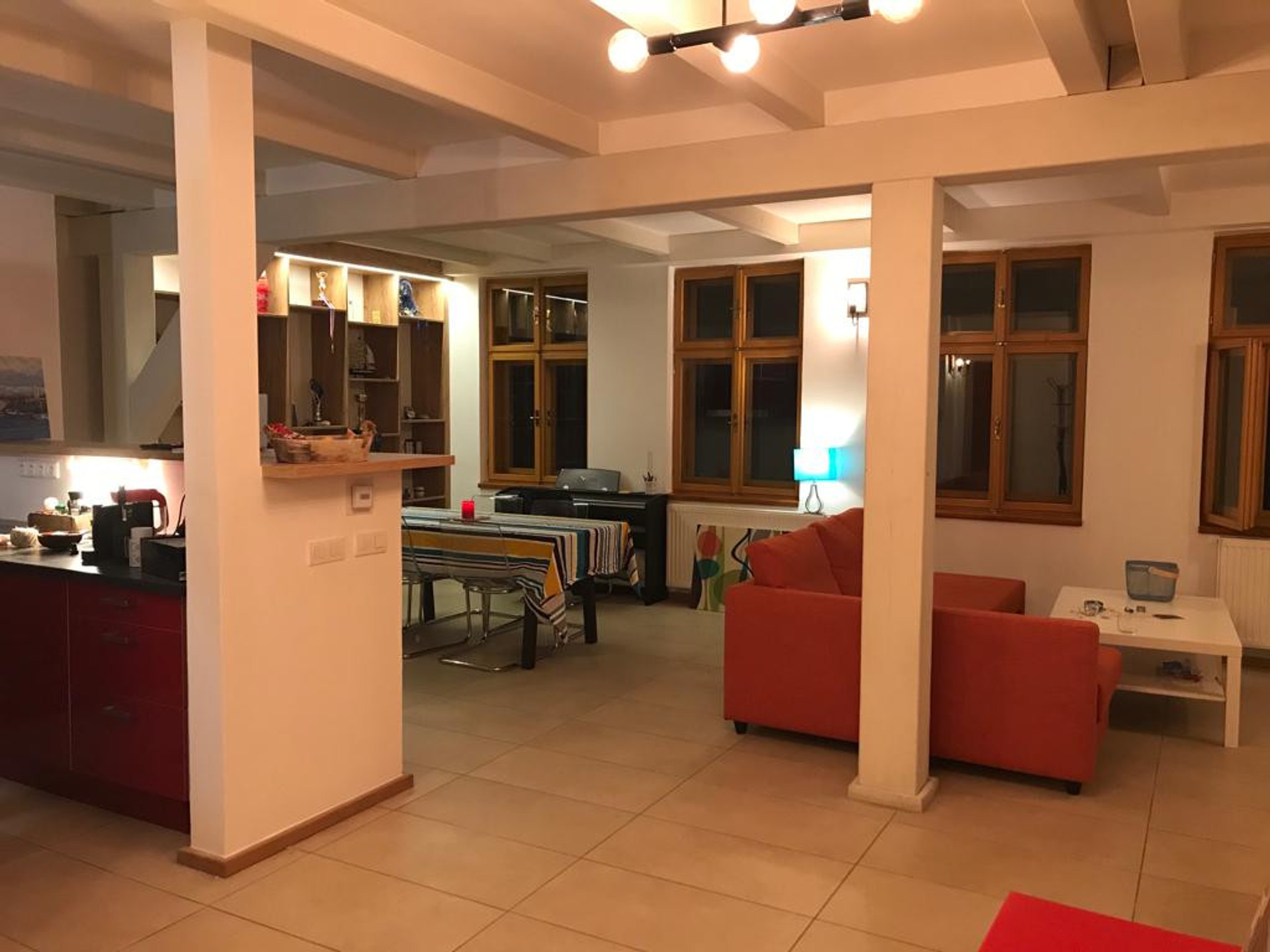 downstairs from entrance