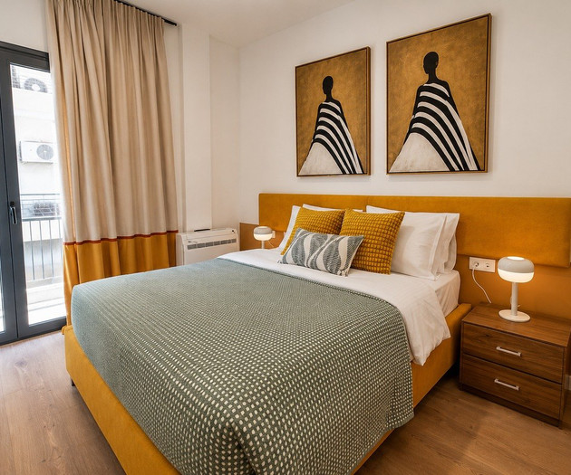 Bedroom with balcony access