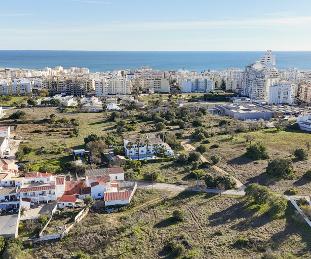 Aerial view city coastline