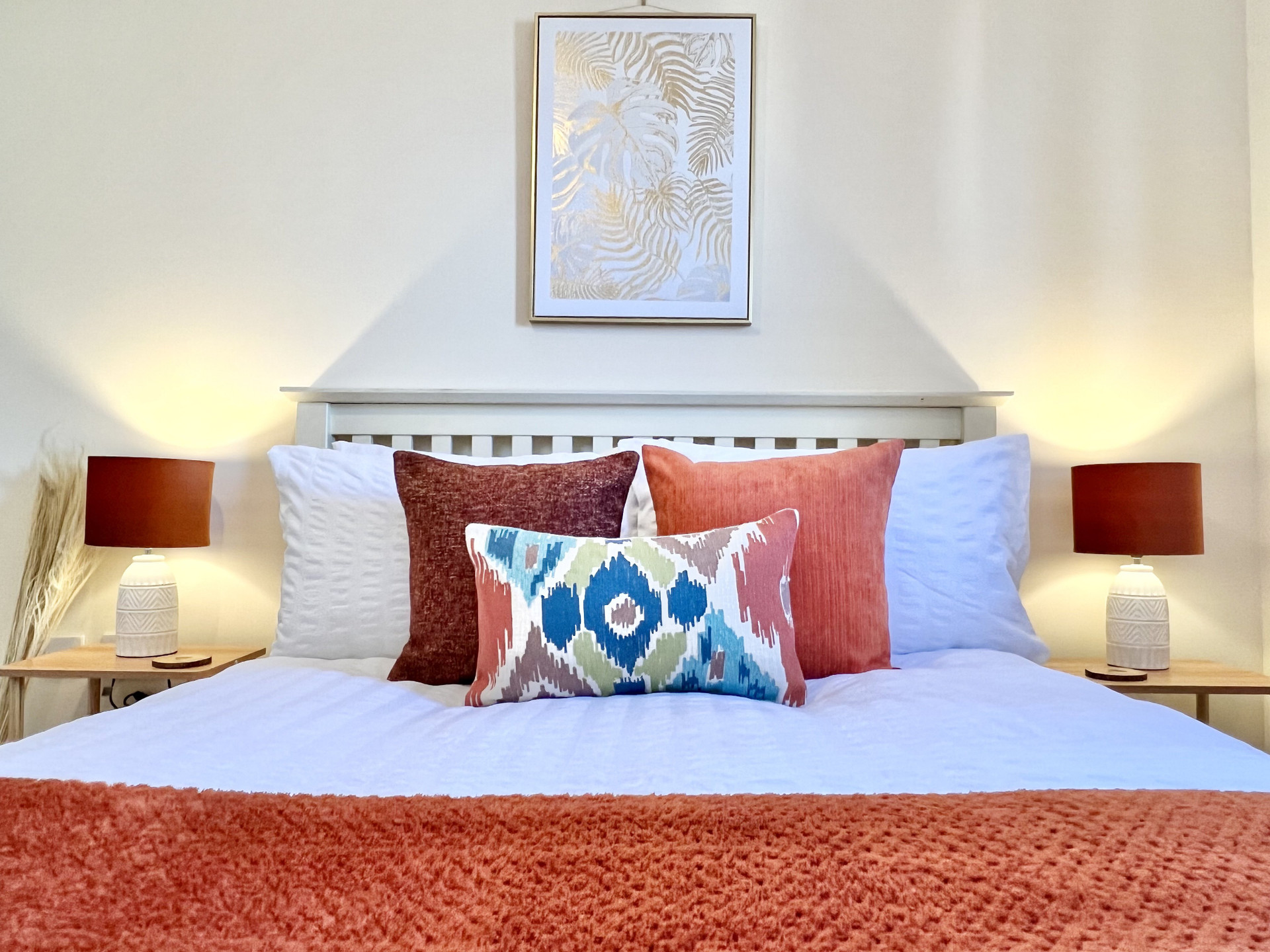 Bedroom 1 - comfortable double bed with bed side tables