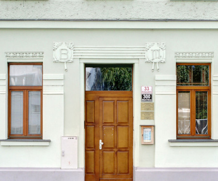 Yellow apartment near Brno city center