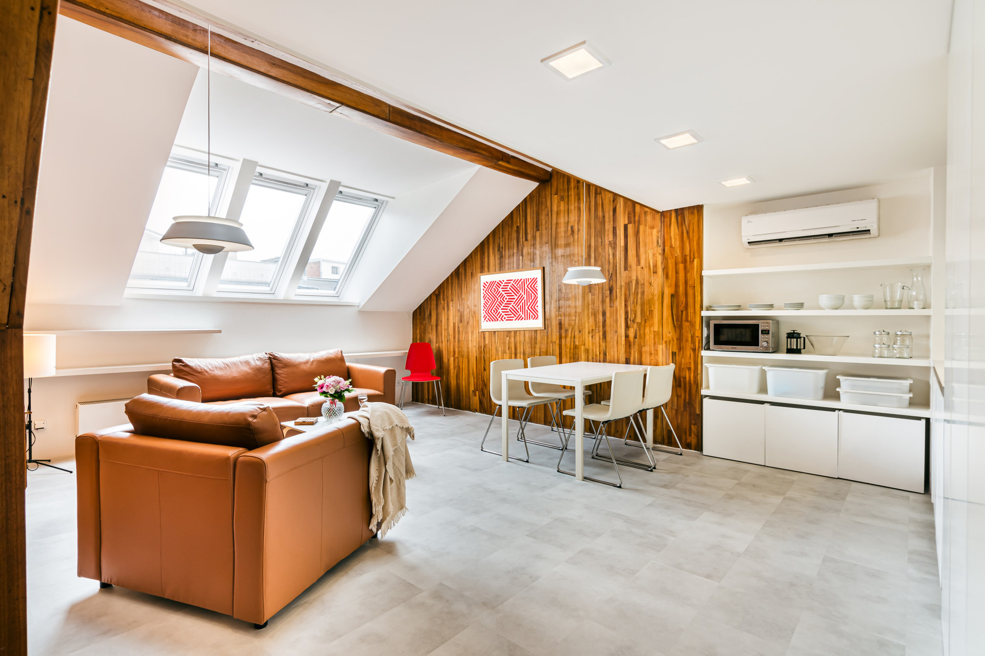 Open space with many windows