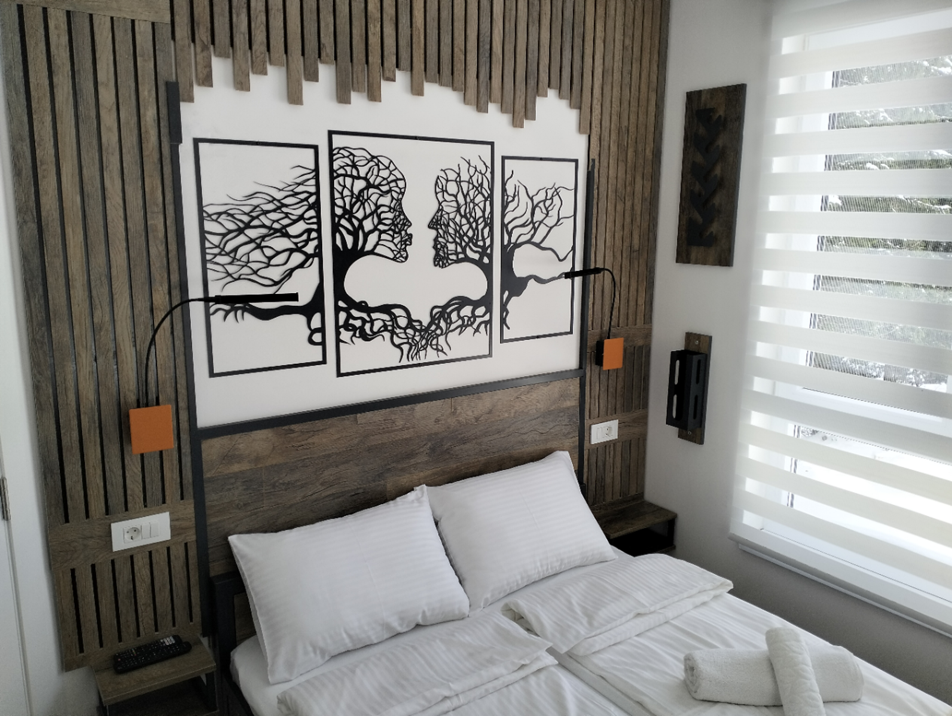 Bedroom art above bed