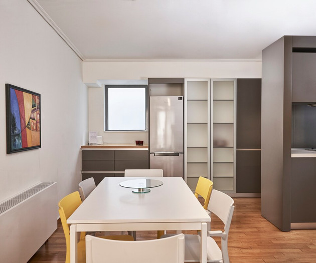 The spacious dining area