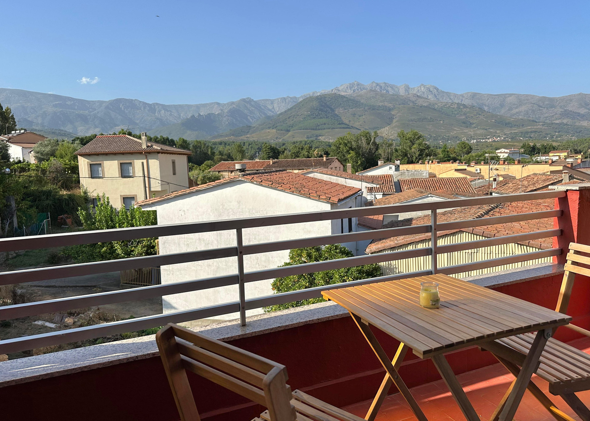 Balcony with mountain views
