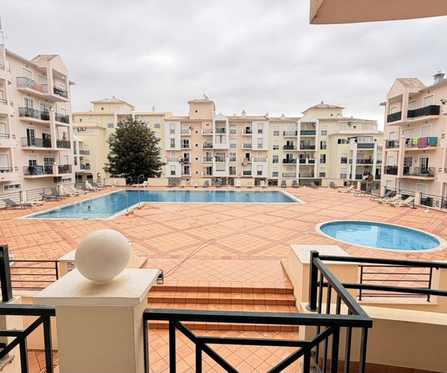 Daytime view of pool complex