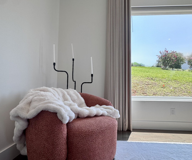 Cozy chair with mountain view