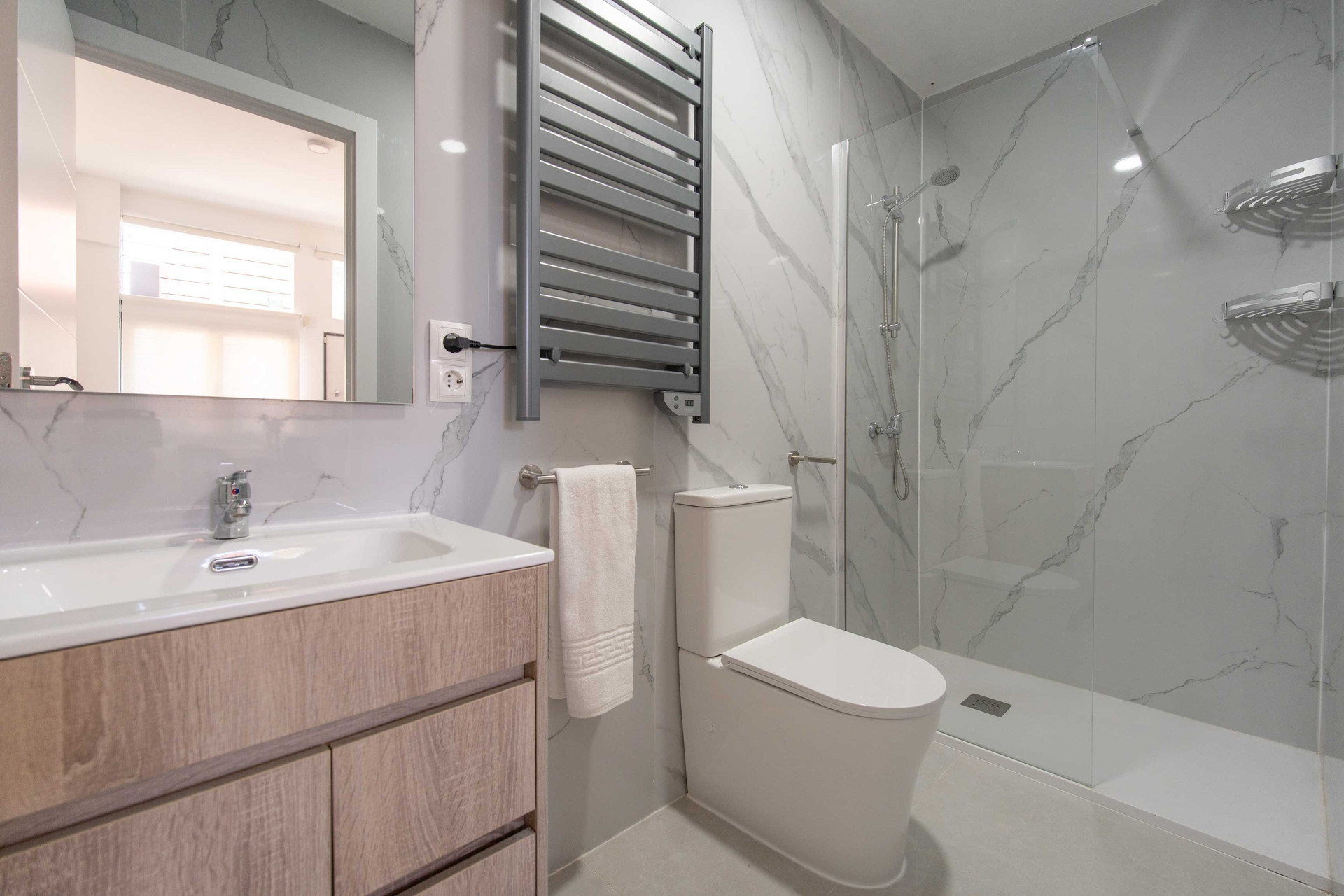 Bathroom with toilet and shower