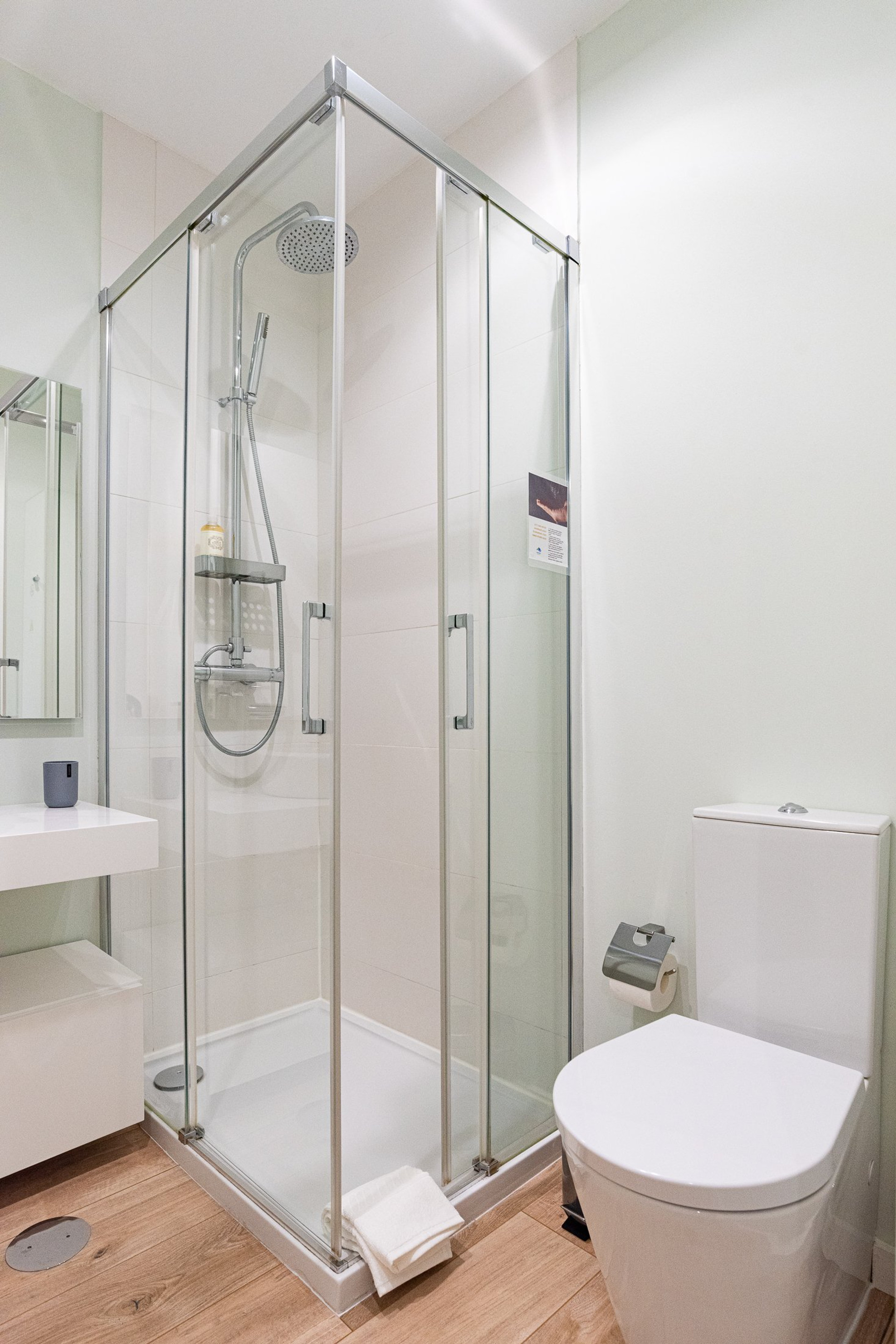 Bathroom with glass shower