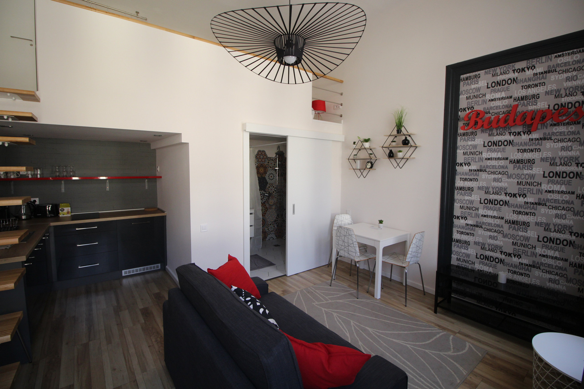 Open plan living kitchen dining area