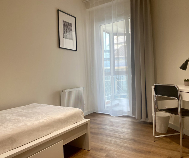 big, air- conditioned room, center of Warsaw